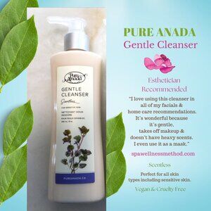 New! Pure Anada Gentle Cleanser Unscented Natural Vegan Sensitive All Sk…